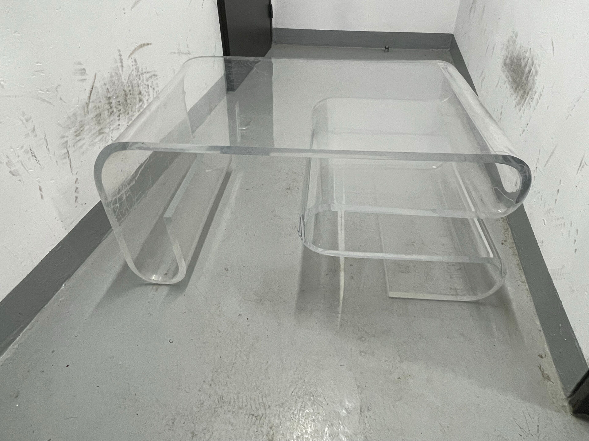 Vintage plexiglass coffee table