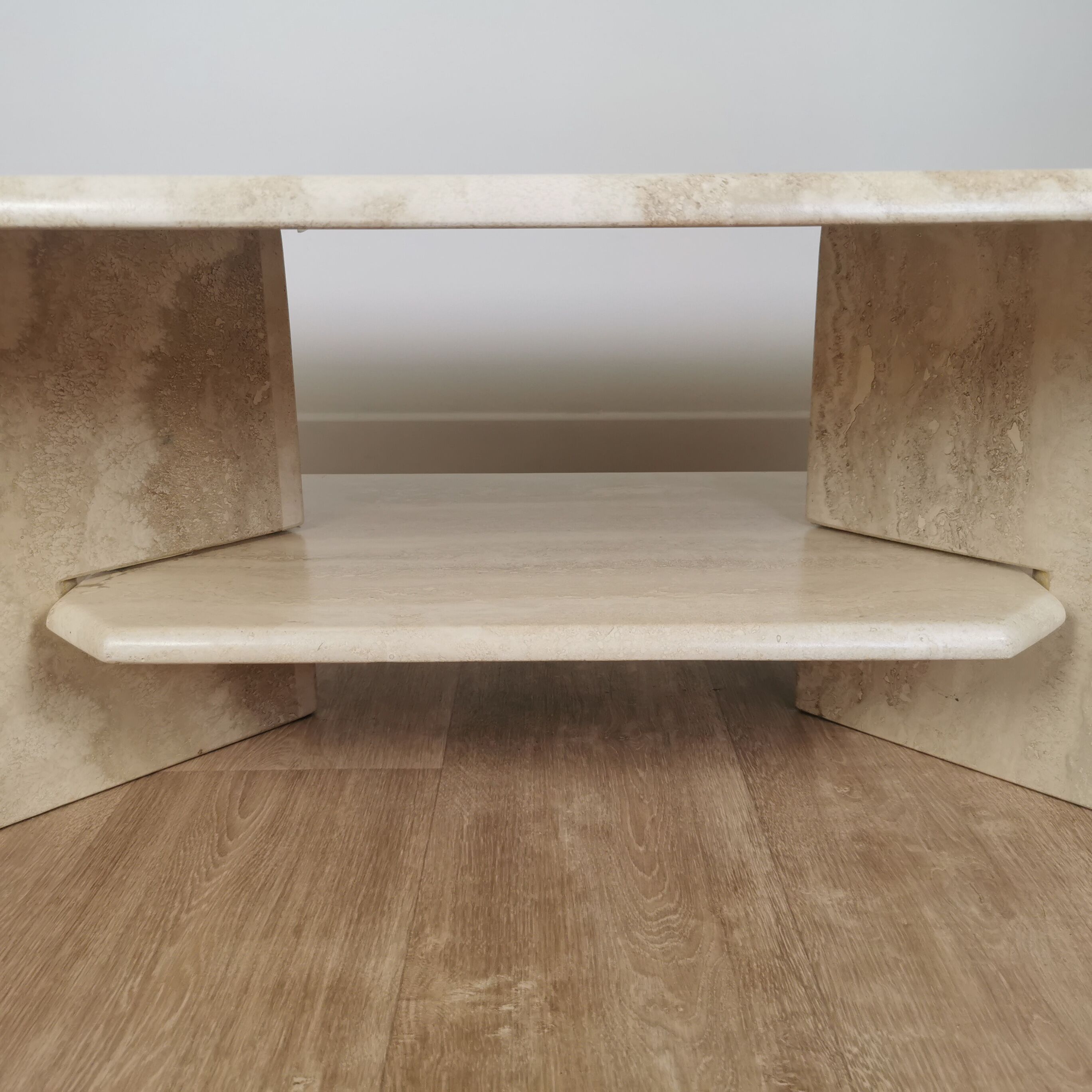 Travertine coffee table