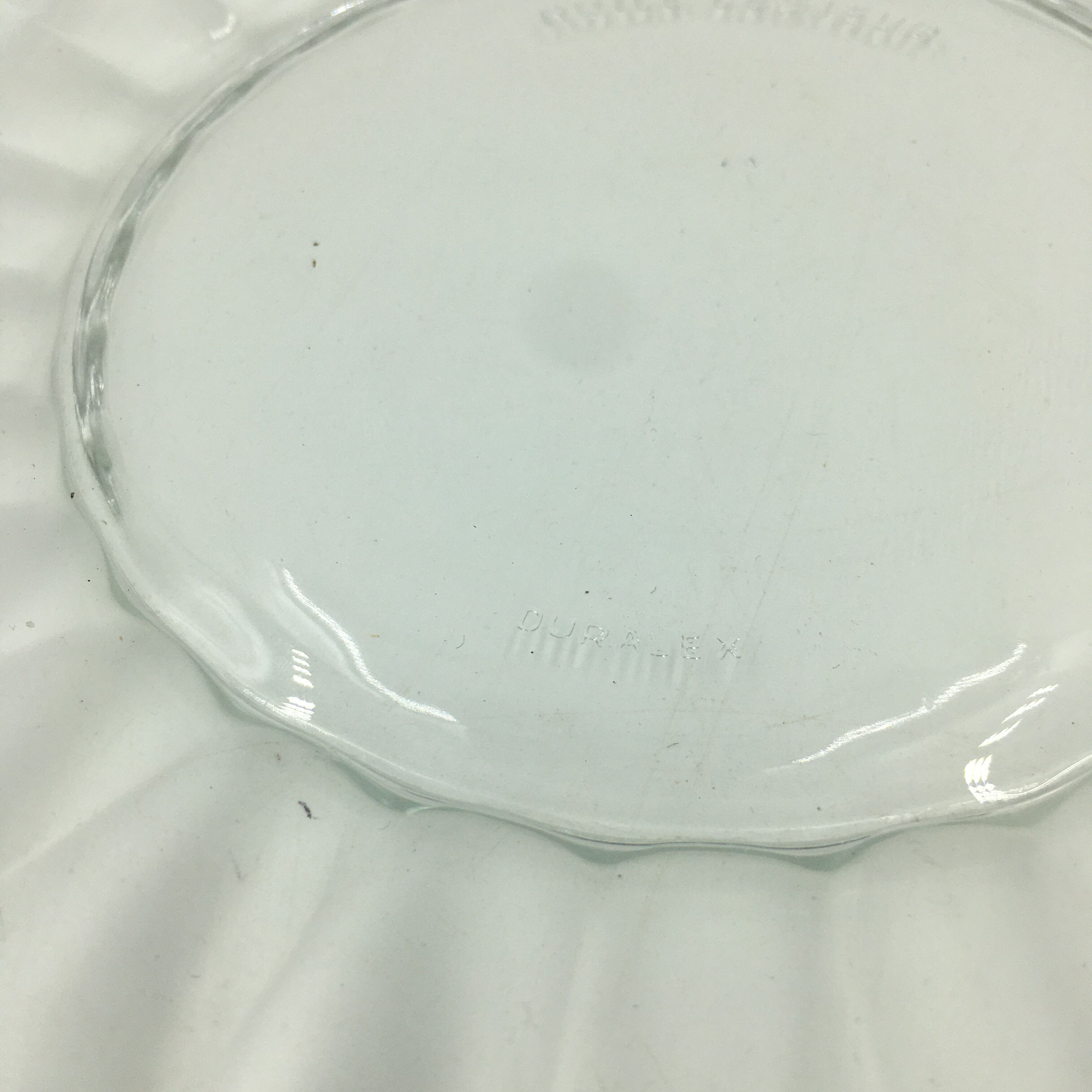 6 glass dessert plate set