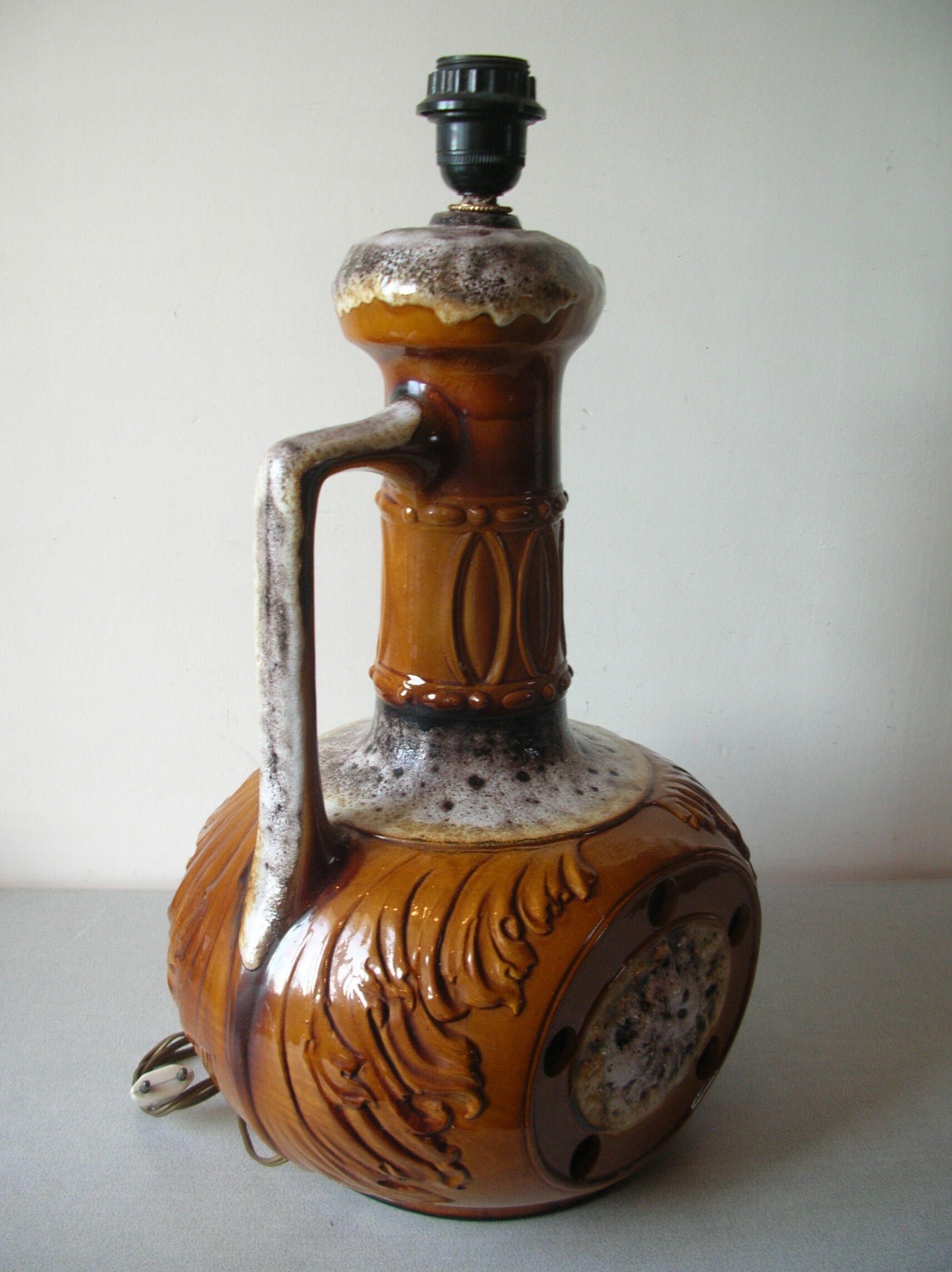 Floor lamp foot 2 burners 1970