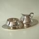 1960s Bauhaus Wagenfeld Silver Plate Sugar Cream Serving Set