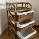 Bamboo and rattan drawer cabinet