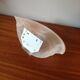 Half bell wall light in milky glass