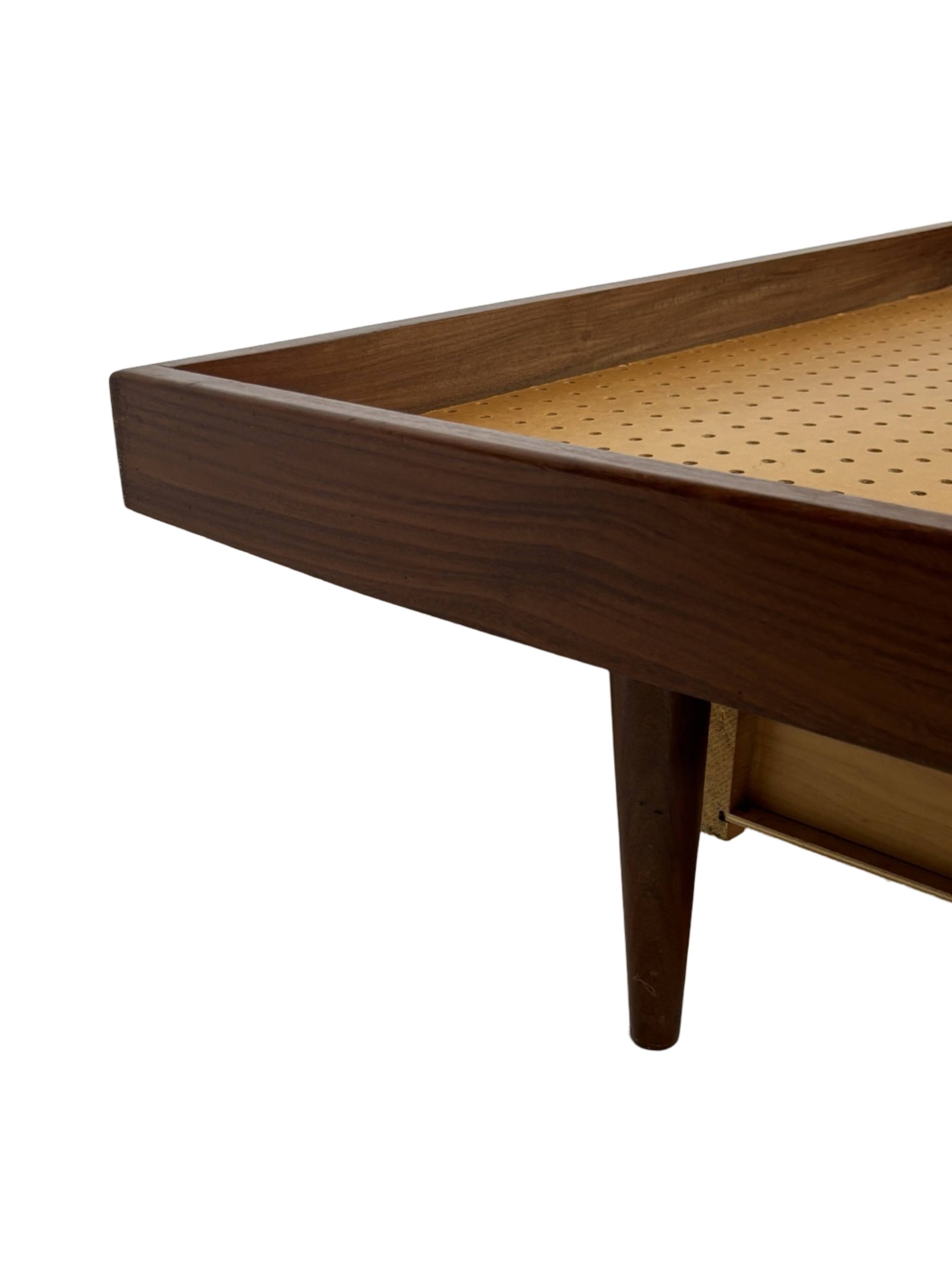 Vintage mid century daybed teak design with drawers
