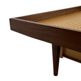 Vintage mid century daybed teak design with drawers