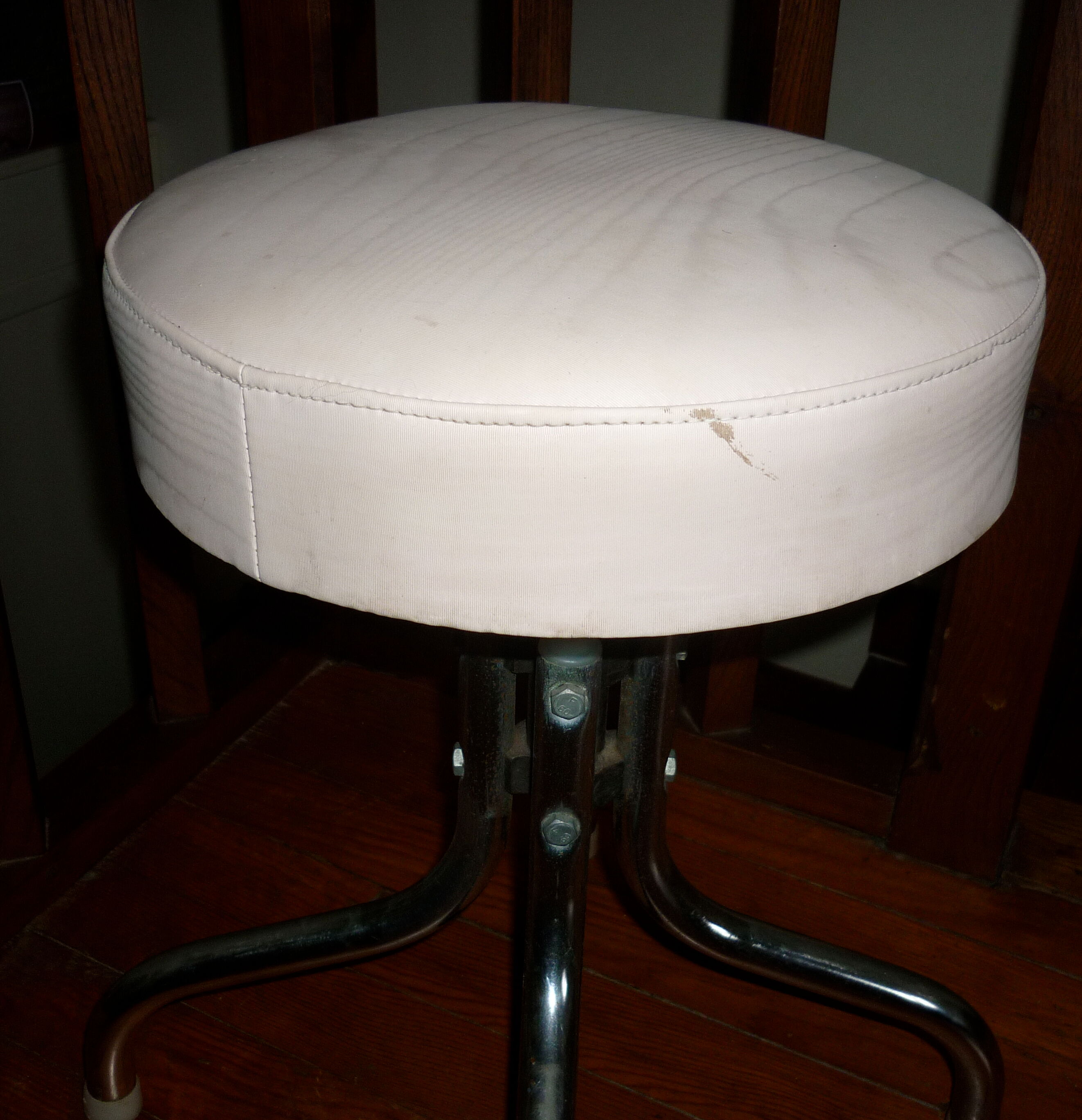 Stool with screw style vintage industrial