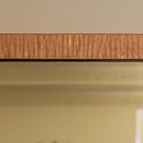 Art deco gold patinated metal mirror pink 65x105cm