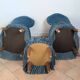 Frog chairs and pouffe