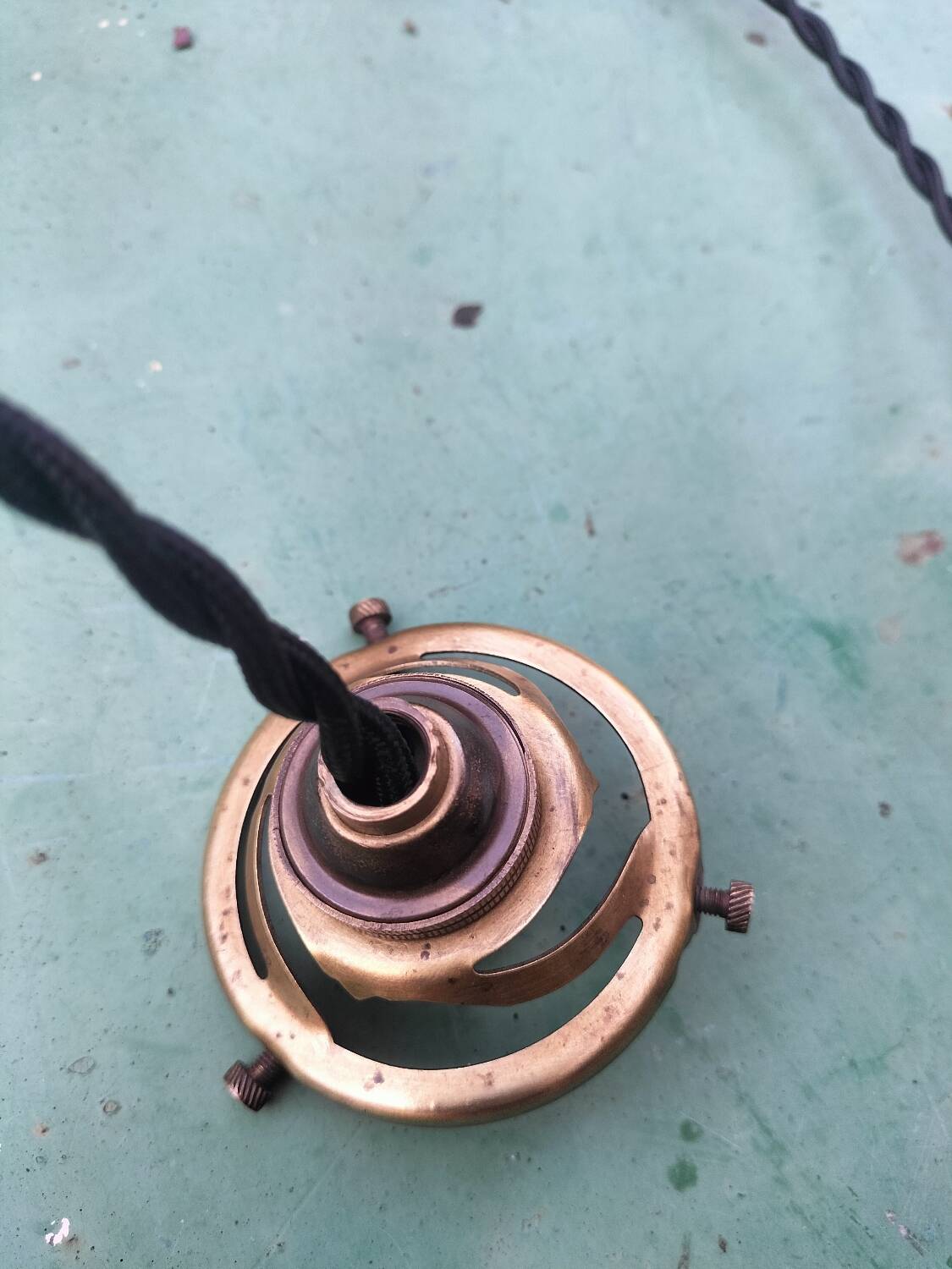 Opaline cone pendant light