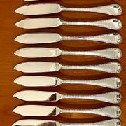 Christofle Perles 12-piece fish cutlery set, excellent condition