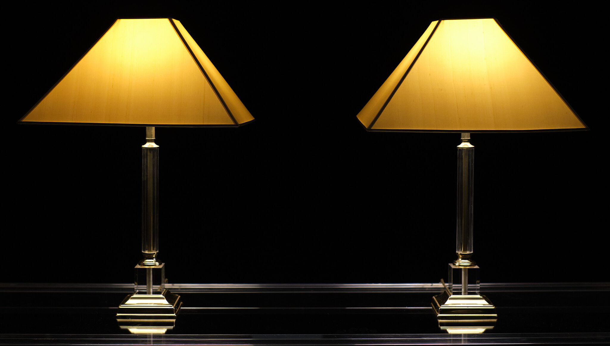 Kullmann table lamps hollywood regency Germany 1970s