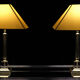 Kullmann table lamps hollywood regency Germany 1970s