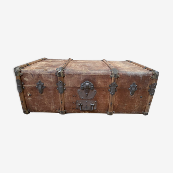 Antique monogrammed suitcase trunk