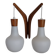 double teak wall lamp and Scandinavian suspended opalines