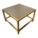 Vintage square brass and smoked glass coffee table