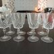 Set of 8 crystal wine glasses