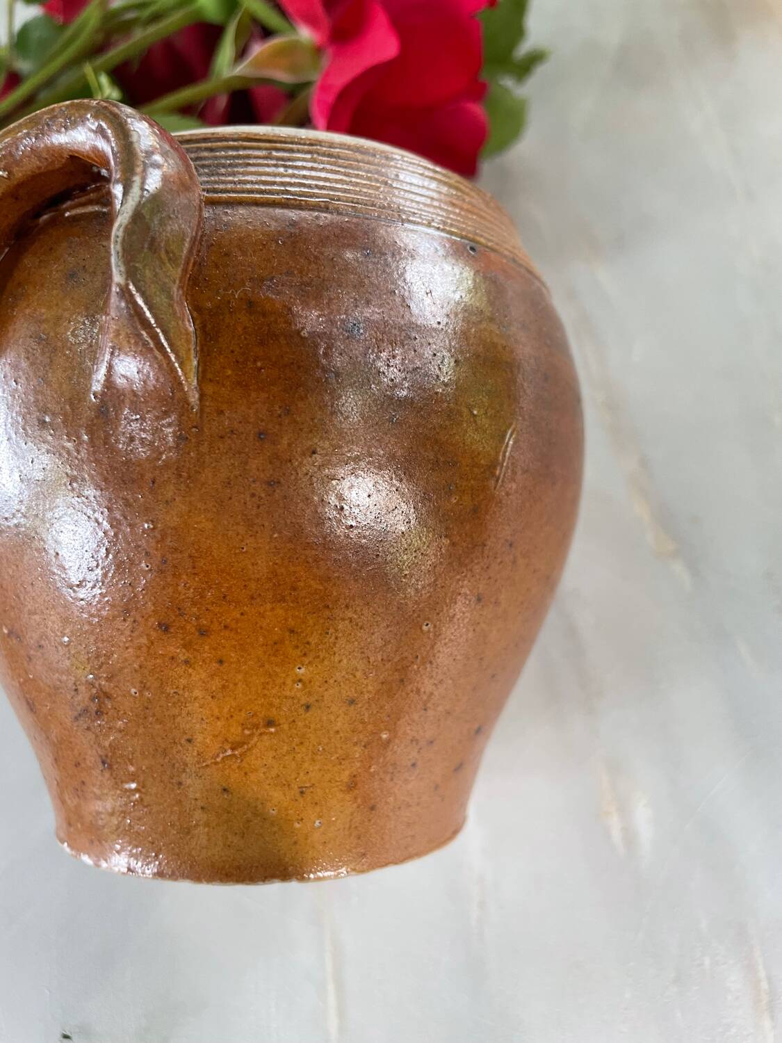 Antique stoneware pot