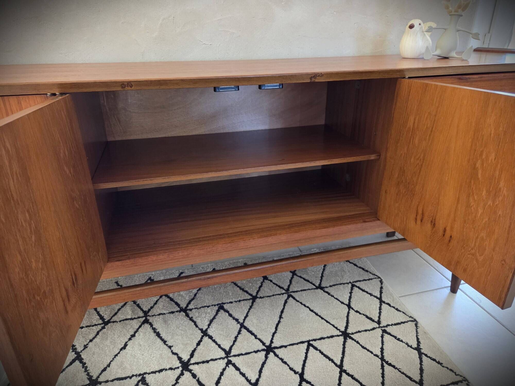 Low teak sideboard Scandinavian design
