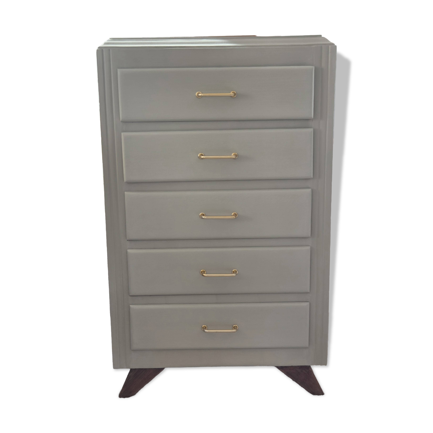 Chiffonnier 5 tiroirs et pieds compas vintage