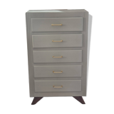 Chiffonnier 5 tiroirs et pieds compas vintage