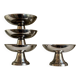 4 stainless steel ice cream bowls