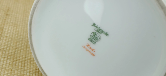 Porcelain vase hutschenreuther 1950s handpainted motif mediterranean city