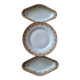 Dessert plate and 2 antique bowls