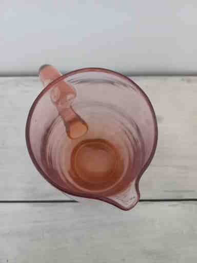 Vintage pink glass pitcher
