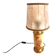Old ceramic lamp "Lunéville" with a pig bladder shade.