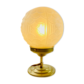 Art Deco white frosted globe table lamp - Year 40