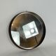 Vintage Italian wood round wall mirror from 50s