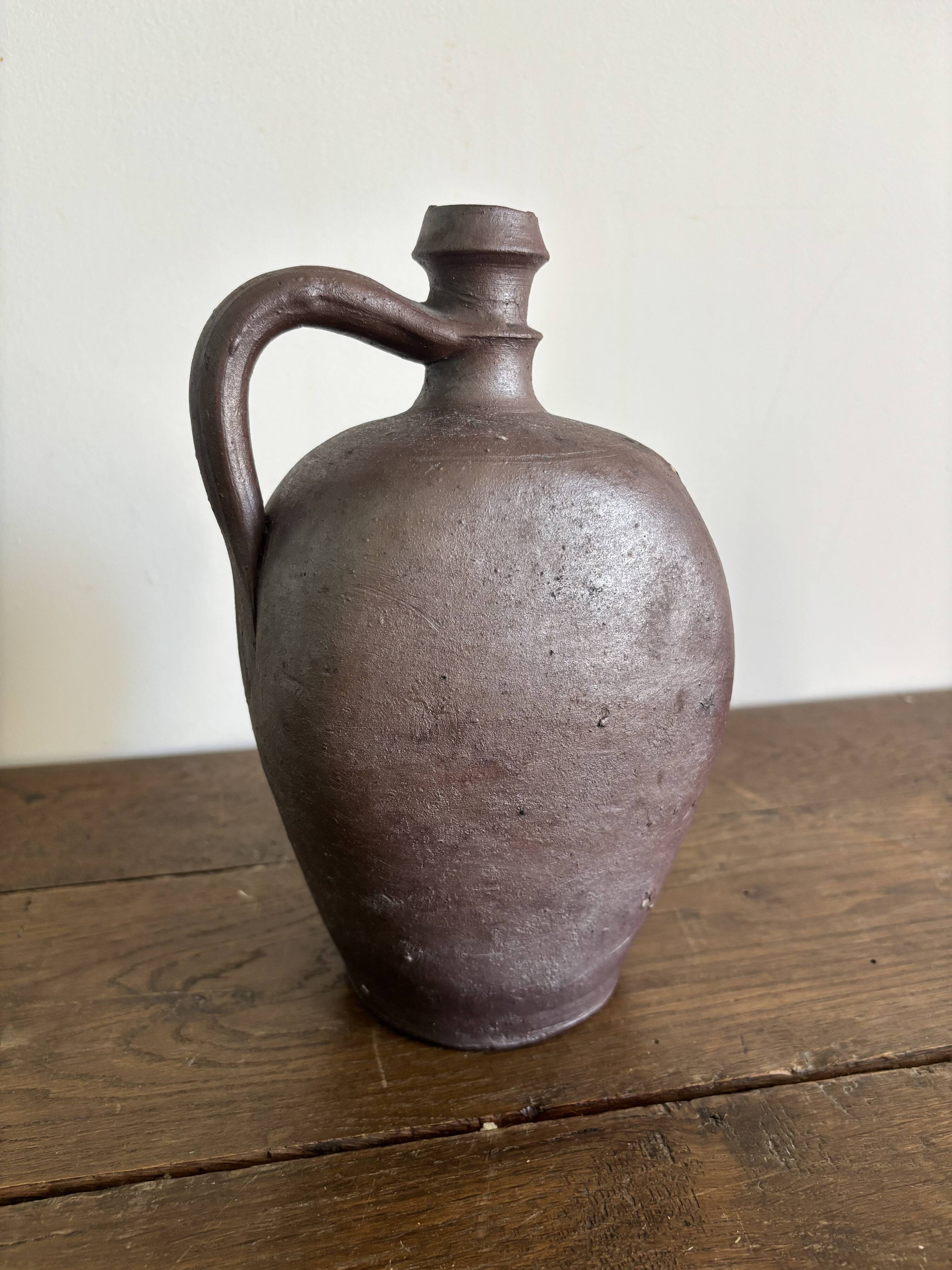 Vintage french stoneware ceramics set – mineral earth