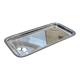 Small rectangular and beaded silver metal top