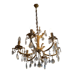lustre bronze - branches - pampilles