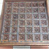 Colonial-style wooden square coffee table