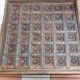 Colonial-style wooden square coffee table