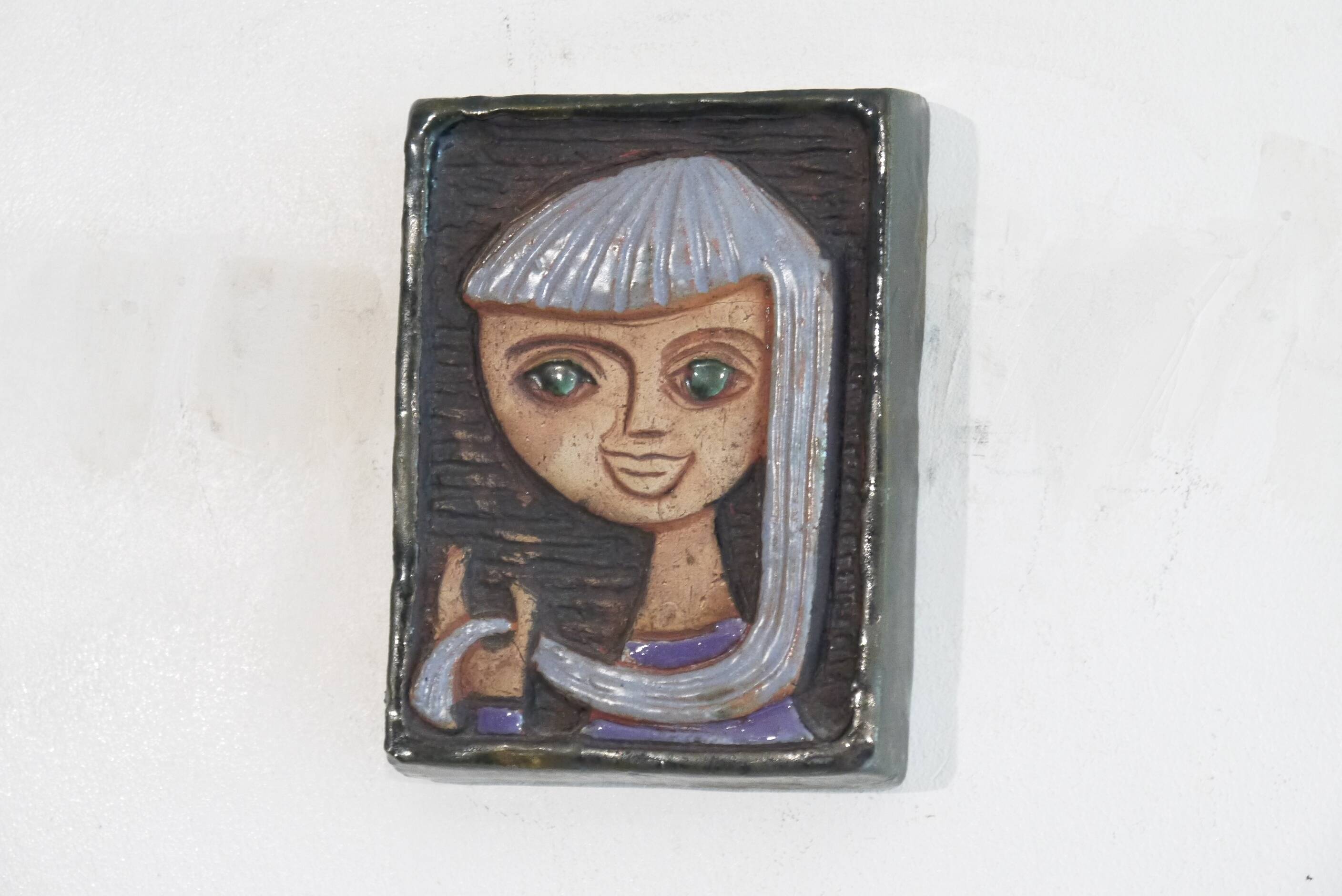 Plaque murale en céramique de Lars Bergsten