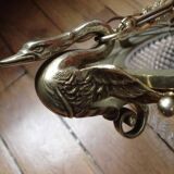 Lustre ancien en bronze dore empire col de cygne
