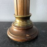 Wooden and brass lamp foot