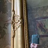 Antique gold patterned mirror