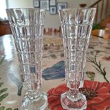 Set of 2 crystal soliflores from the 1970s