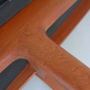Large teak bench by Aksel Bender Madsen & Ejnar Larsen for Næstved Møbler, Denmark, 1950s.