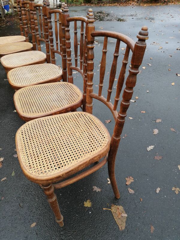 Série de 6 chaises Fischel chaises de bistrot anciennes