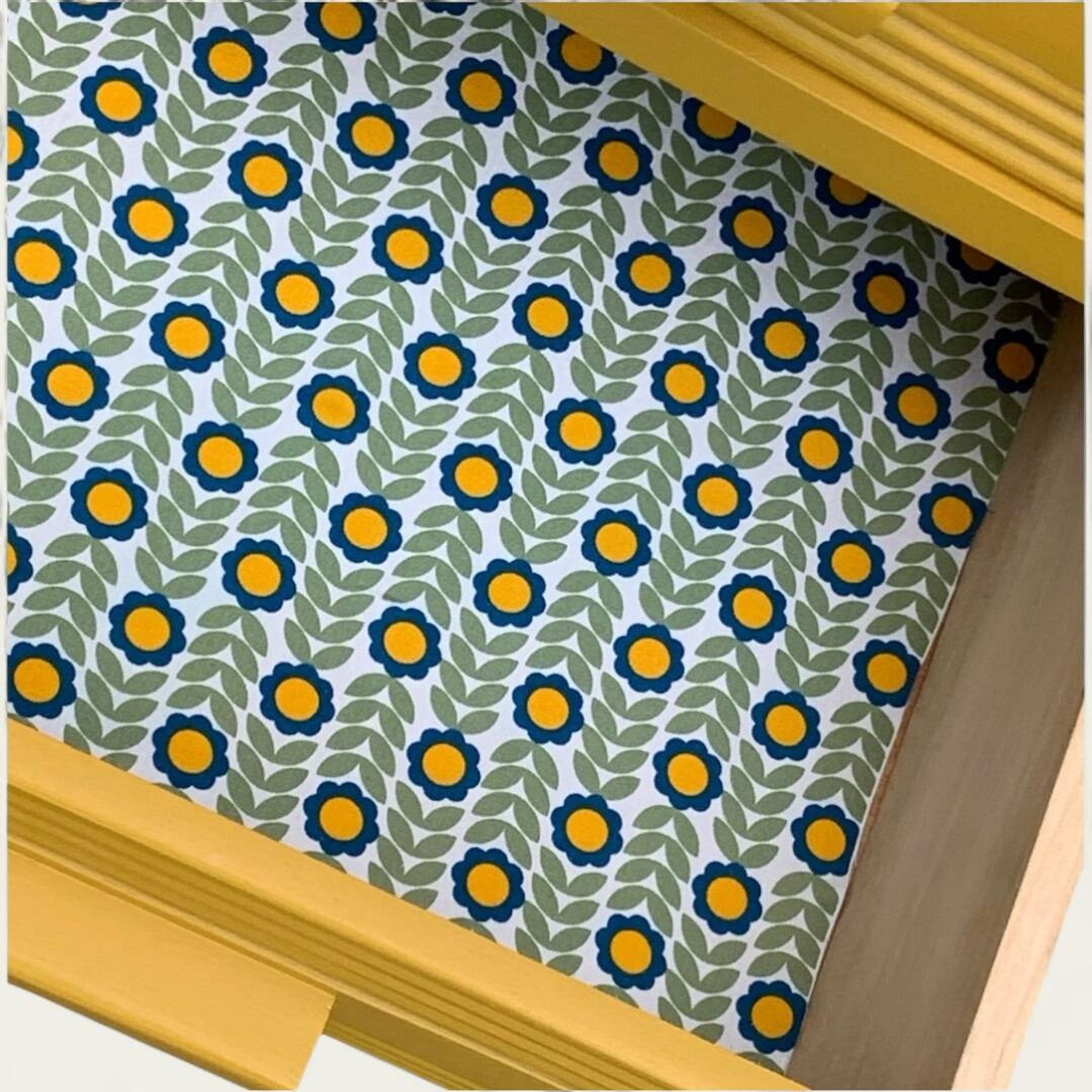 Ochre yellow Art Deco chest of drawers