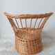 armchair basket in wicker / rattan, child, vintage