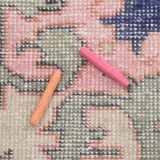 4x7 Pale Orange & Beige Oriental Wool Turkish Vintage Rug, 127x210Cm SK 6787