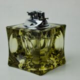 Magnifying glass lighter by Antonio Imperatore, black Murano glass, Italy, 1970