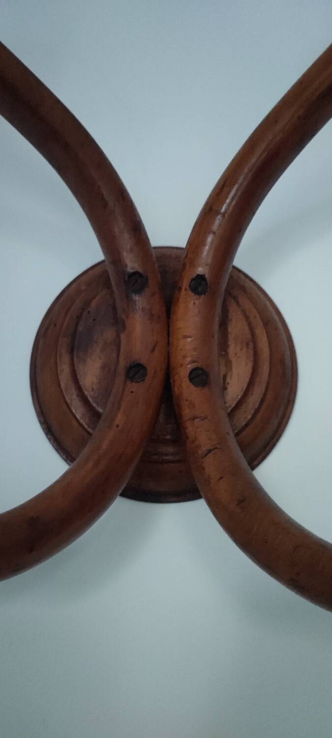 Curved wooden coat hook, circa 1900