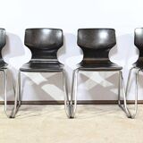 Set of 4 Pagwood Chairs, stamped Pagholz Flötotto – 1960