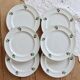 6 vintage dessert plates porcelain Table et Couleurs Raspberry model
